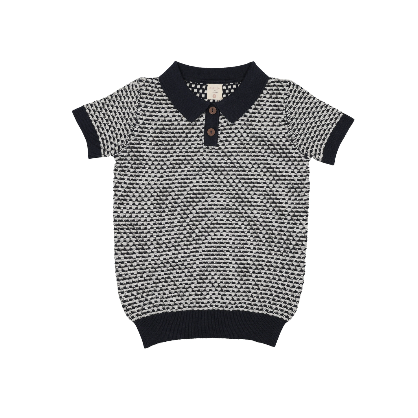 Analogie Navy Multi Knit Polo