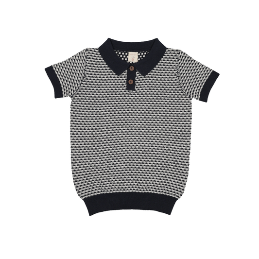 Analogie Navy Multi Knit Polo