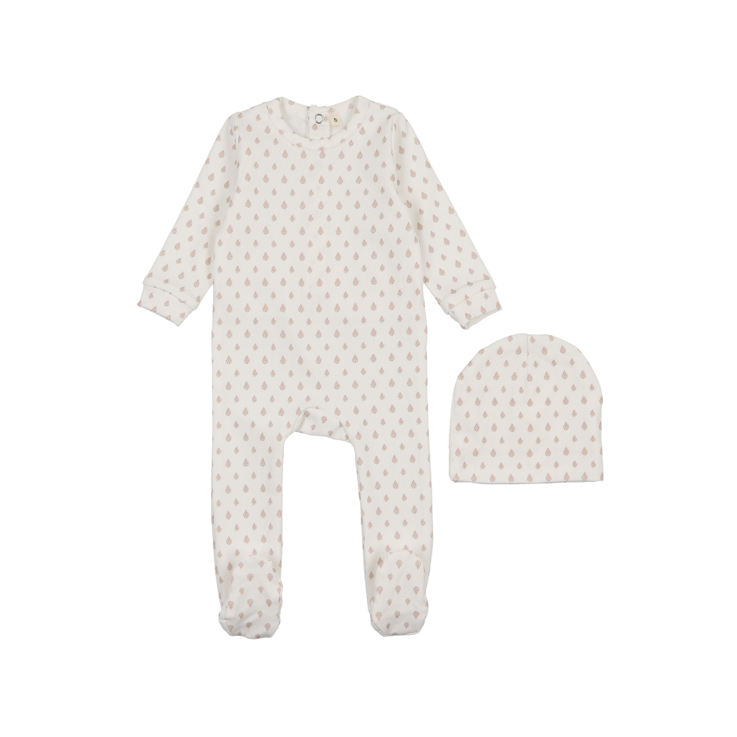 Bonjoy Blooming Pink Blooming Baby Footie Set