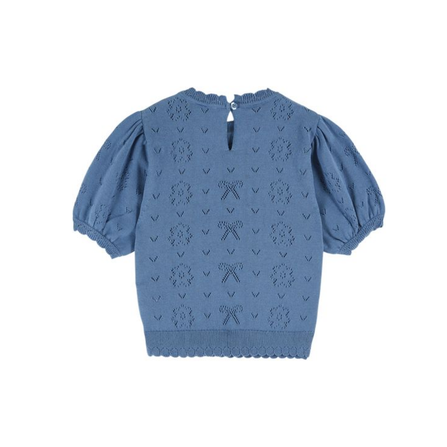 Emile Et Ida Cloud Openwork Short Sleeve Sweater