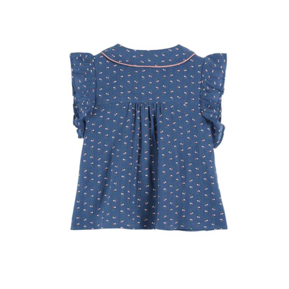 Emile Et Ida Denim Bindweed Sleeveless Blouse