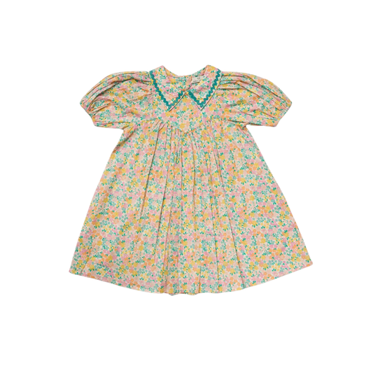 Early Sunday Mint Beth Emma Floral Short Sleeve Dress