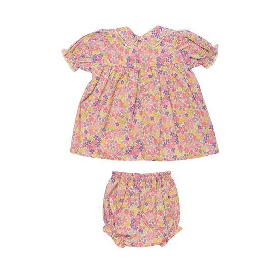 Early Sunday Purple Sofia Emma Floral Bloomer Set