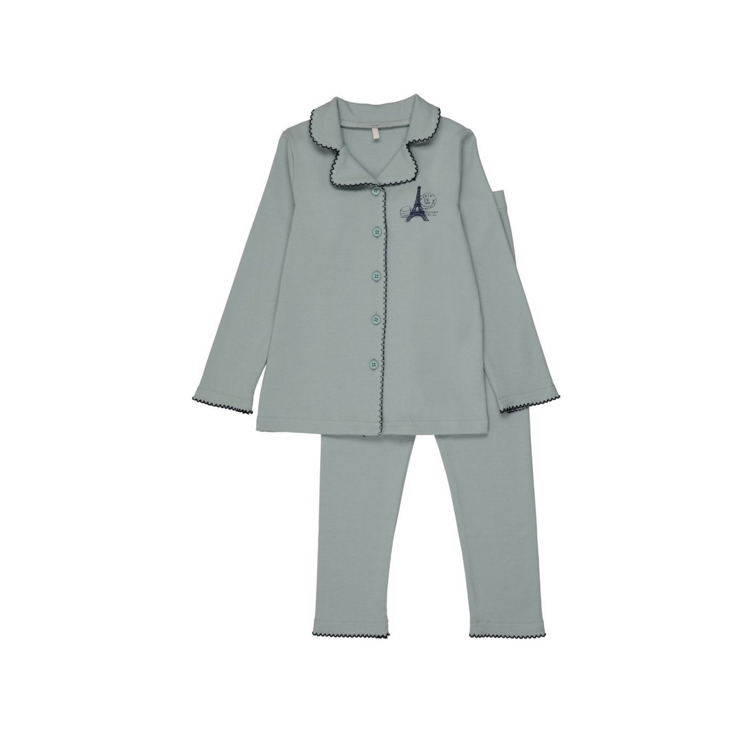 Pouf Blue French Grandpa Pajama