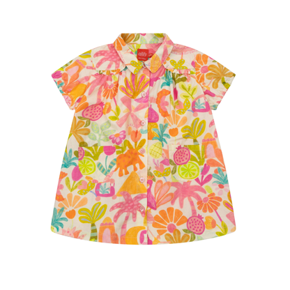Oilily Almond Oil Daloo Floral Dress
