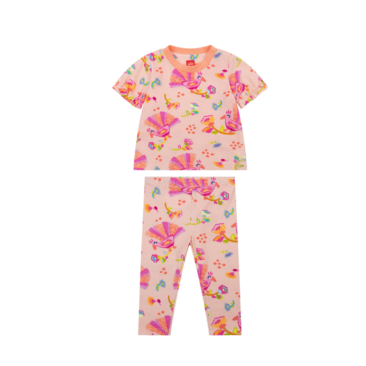 Oilily Toddler Tatema Aop Short Sleeve Jersey Tee Set