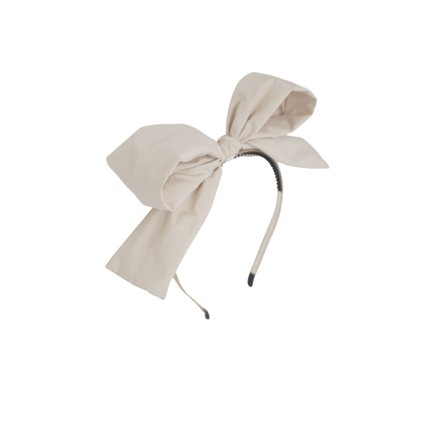 Bandeau Nude / Taupe Taffeta Collection Dressy Bow Headband