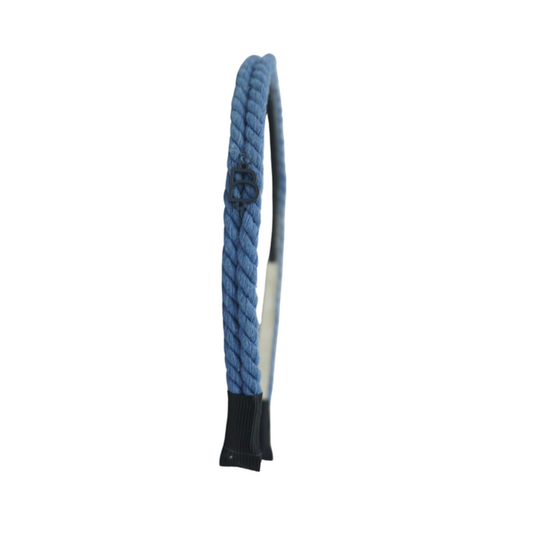 Bandeau Denim Blue Nautical Rope With Gold Edge Collection Double Rope