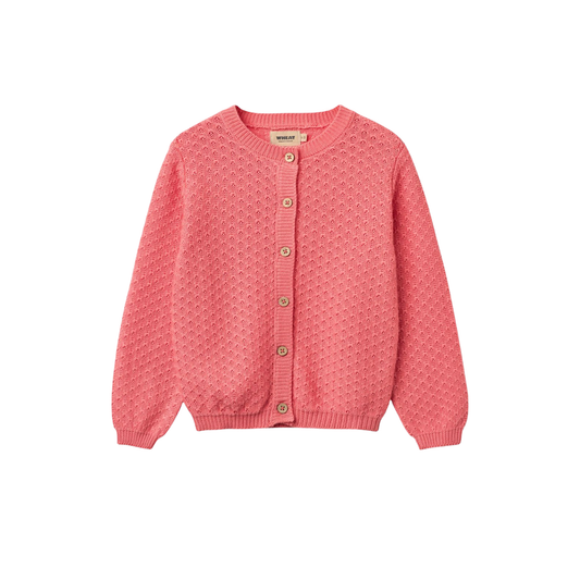 Wheat Coral Knit Cardigan Magnella
