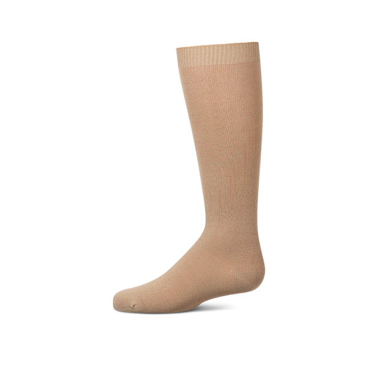 Memoi Driftwood Tan Kids Basic Soft Rayon from Bamboo Knee High Socks