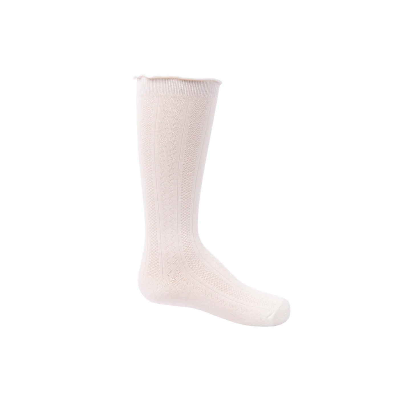 Zubii 63 Vanilla Pattern Scalloped Edge Modal Knee