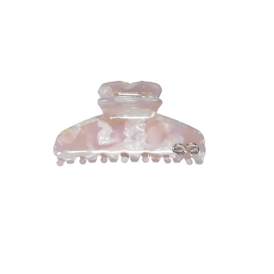 Knot Blush Glass Seaglass Claw Clip