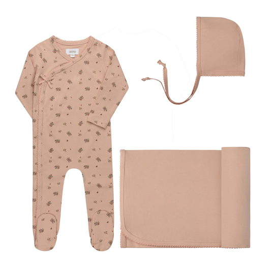 Aurora Pink Jersey Cotton Floral Print Collection Take Me Home Set