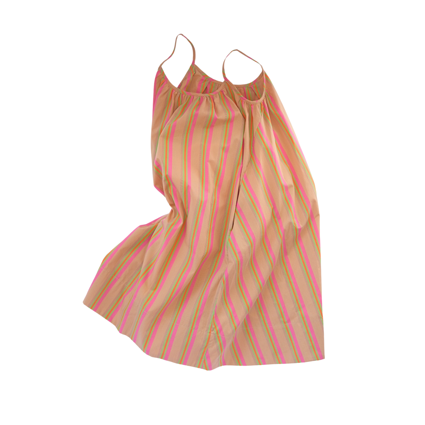 Koter Peach Cleo Stripe Slip Dress