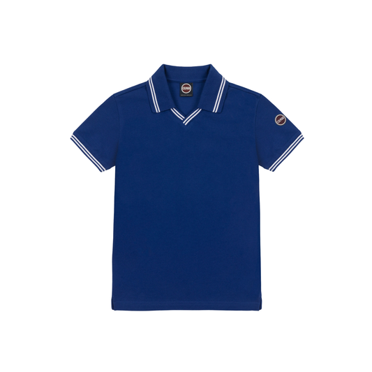 Colmar Navy Blue Collar Stripe Short Sleeve Polo