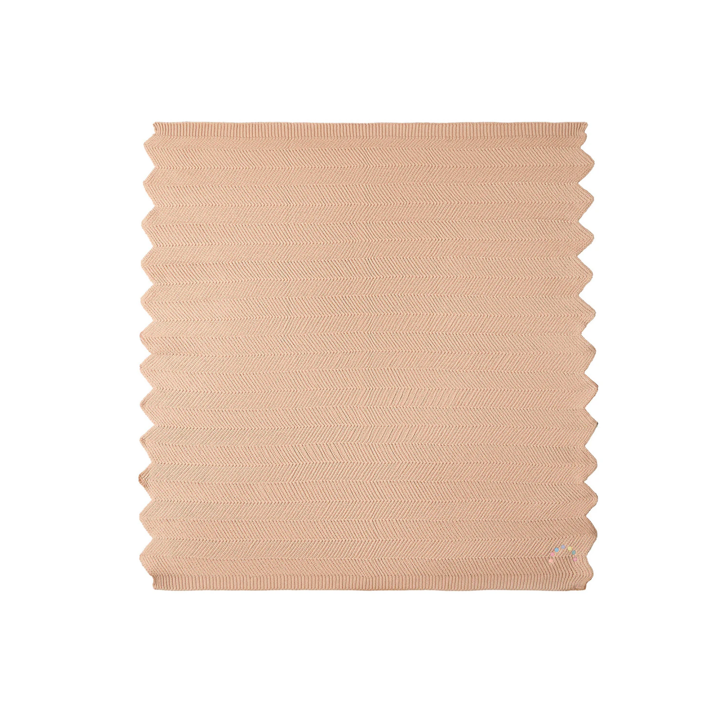 MiniMoi Herringbone Knit Blanket In a Pouch