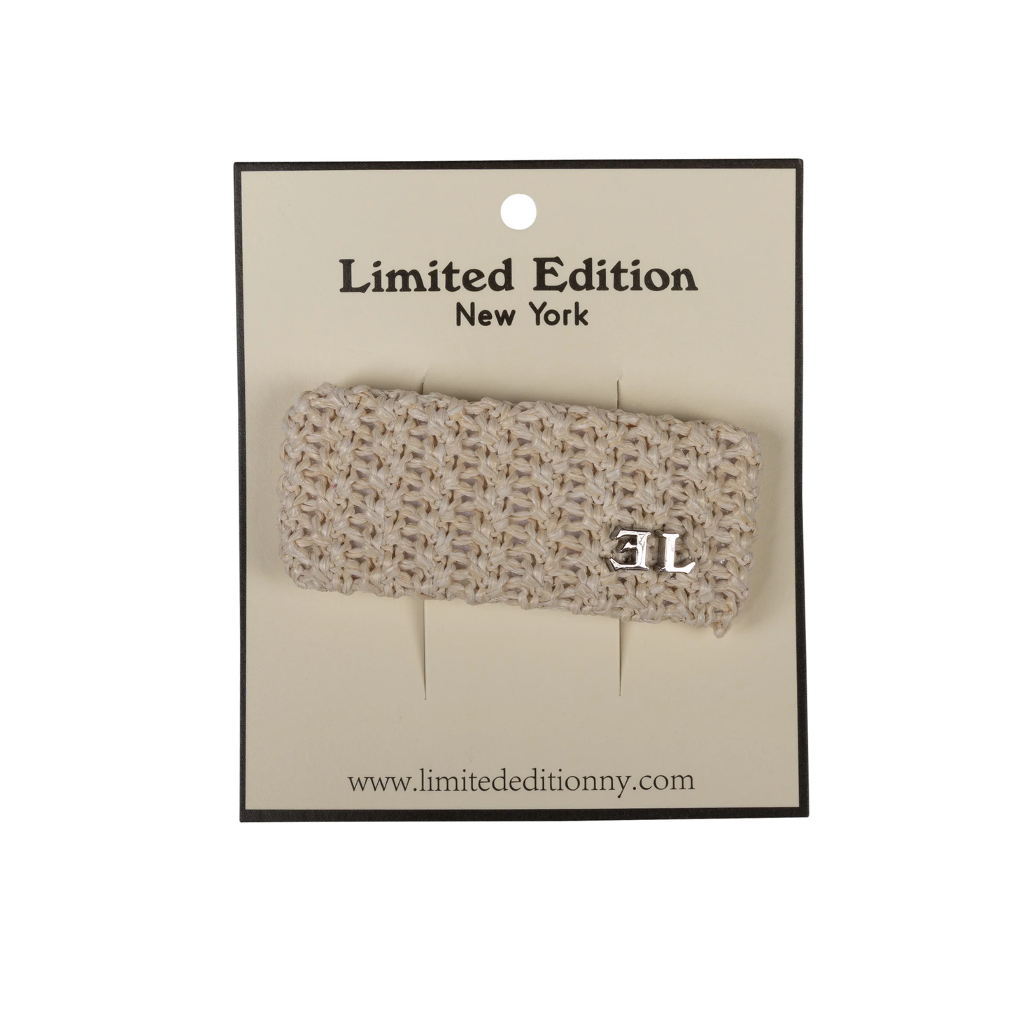 Limited Edition Pale Beige Crochet Raffia Hair Clip