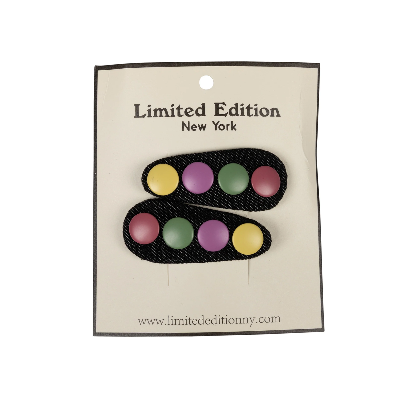 Limited Edition Black Denim Denim Snap Snap Clip Set