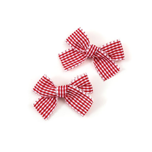 Halo Jocelyn Gingham Scalloped Double Clip Set