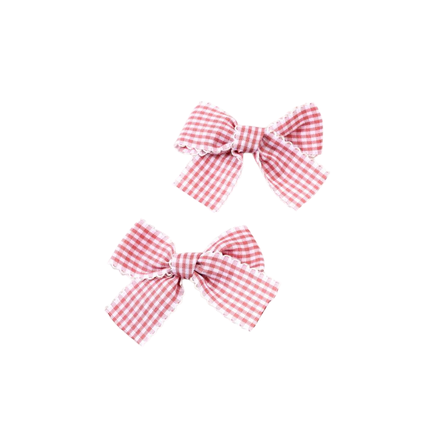 Halo Jocelyn Gingham Scalloped Double Clip Set