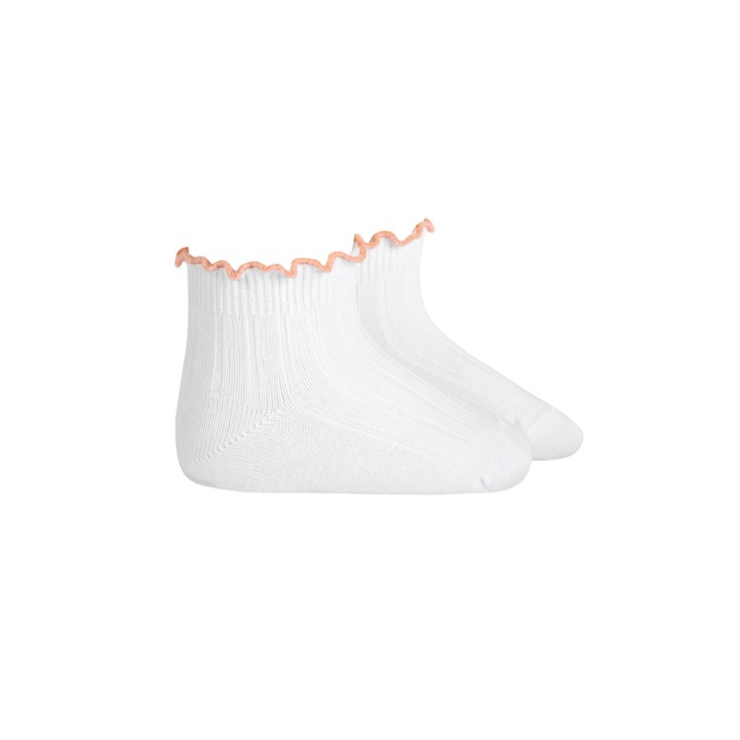 Condor Ribbed sock w/ contrast color ruffled trim