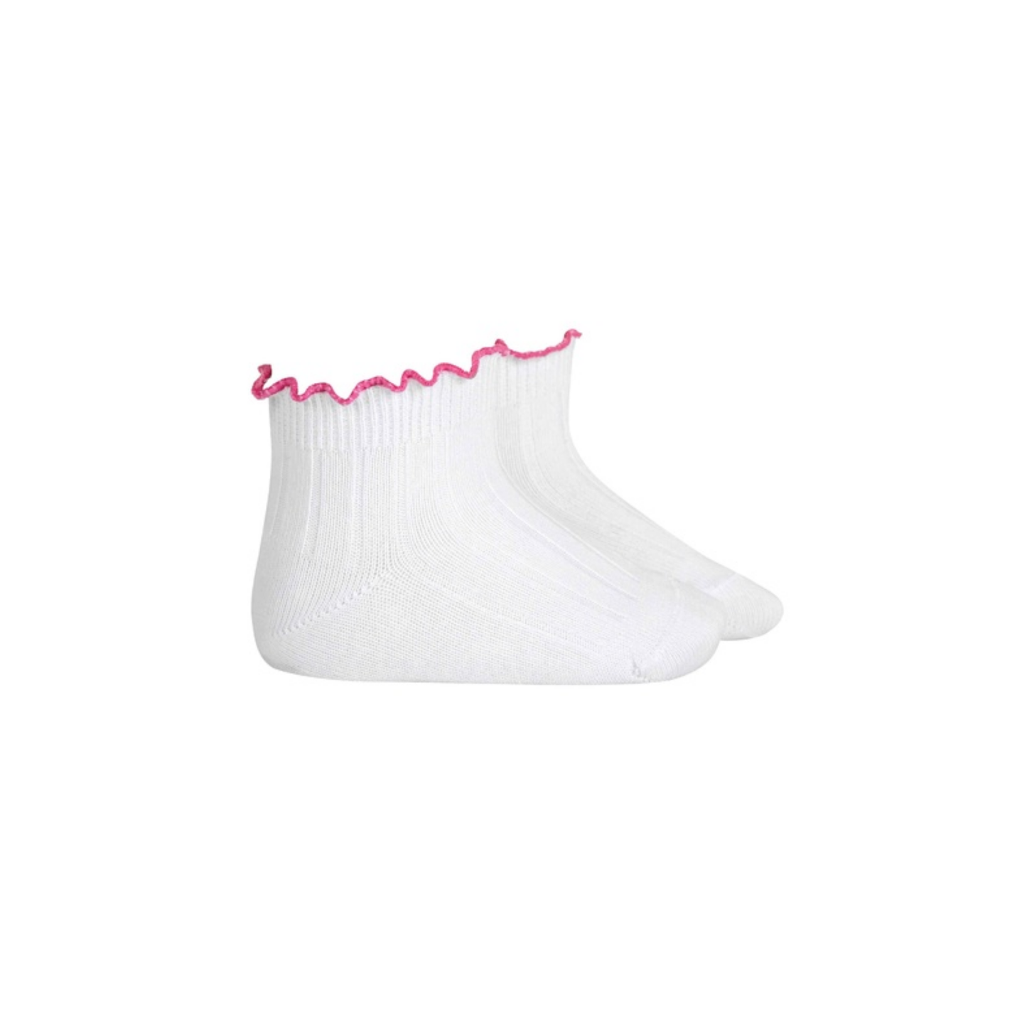 Condor Ribbed sock w/ contrast color ruffled trim