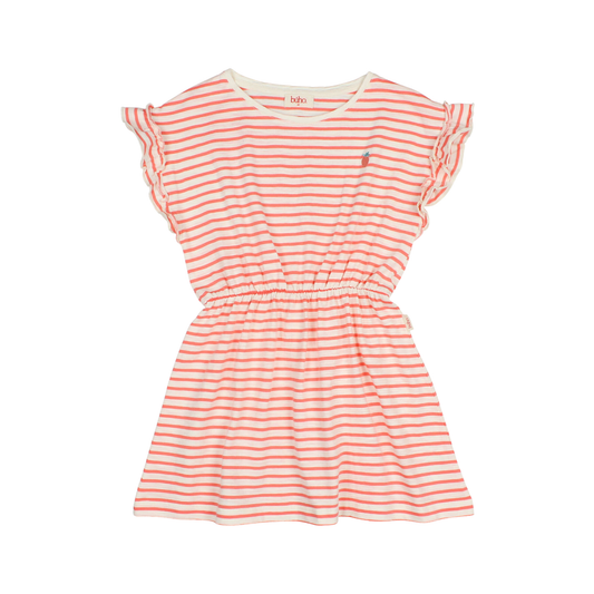 Buho Coral Stripe Dress