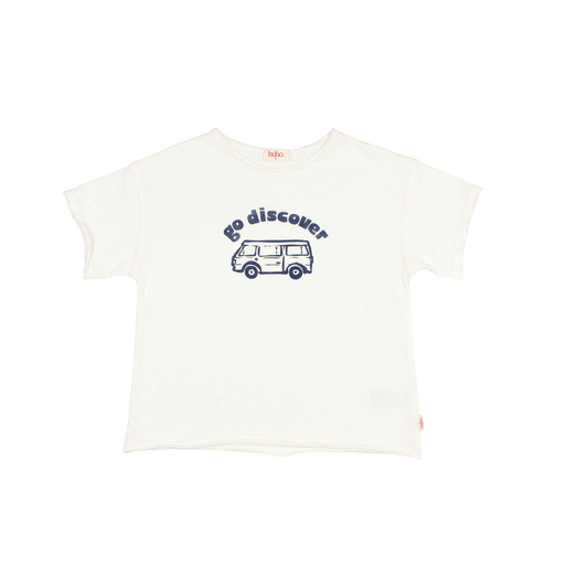 Buho White Discover Short Sleeve Tee