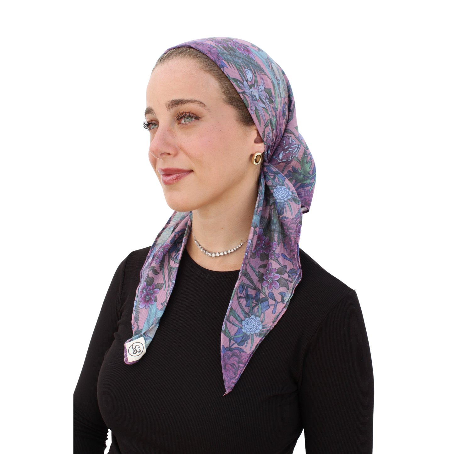 The Scarf Bar Florals Square Headscarf