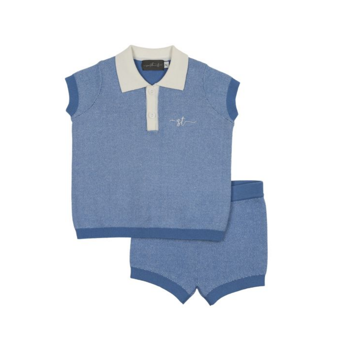Sweet Threads Medium Blue Louis Baby Set