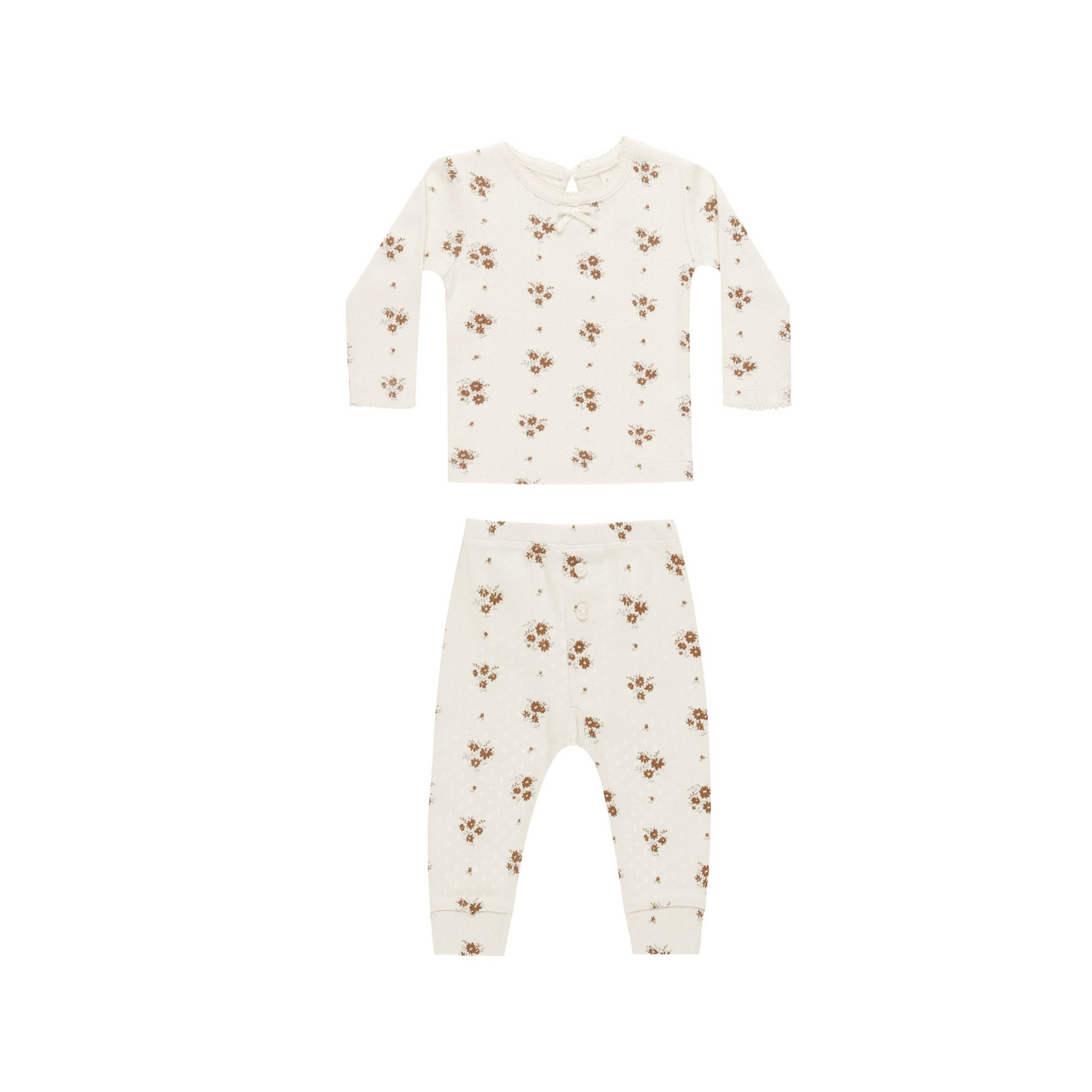 Quincy Mae Pointelle Floral Set