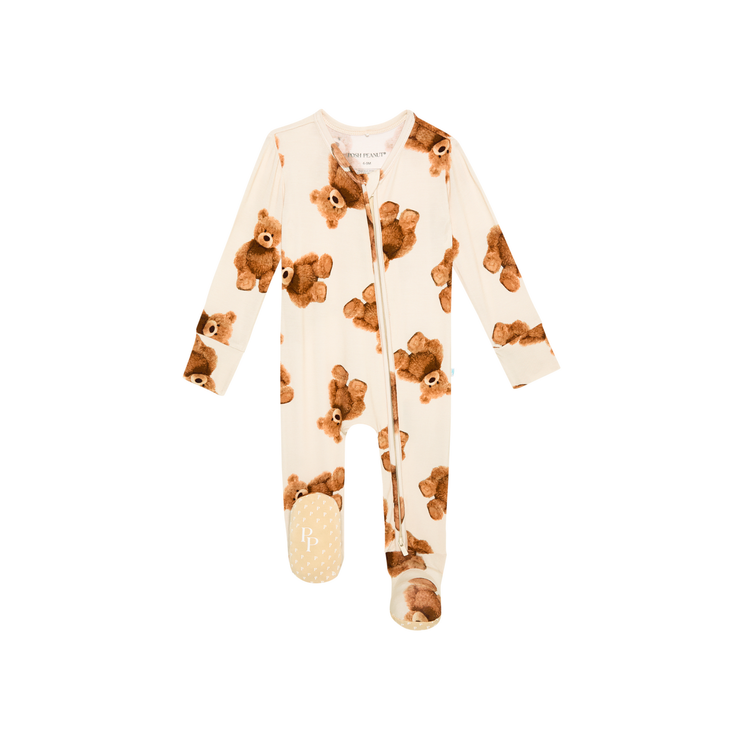 Posh Peanut Teddy Freddy Footie Zippered One Piece