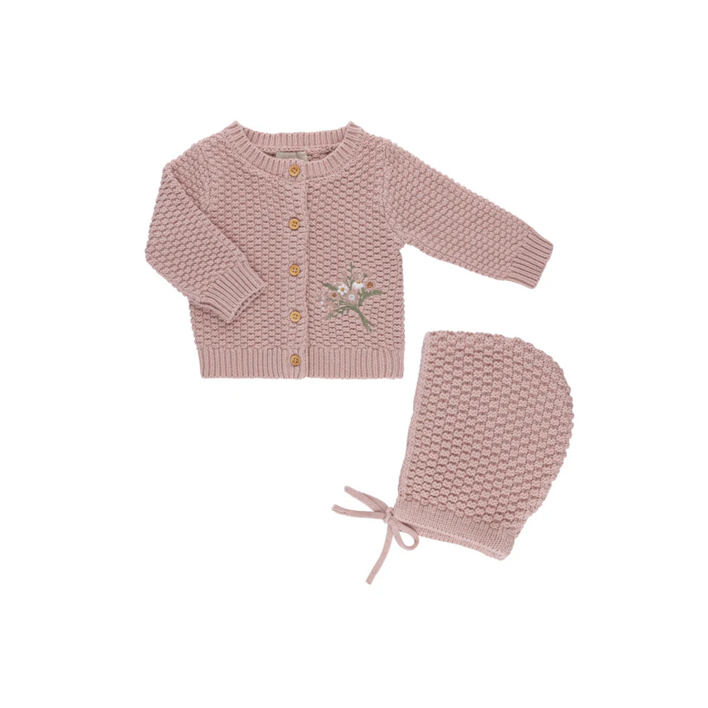 Tricot Bebe Knit Embroidered Cardigan
