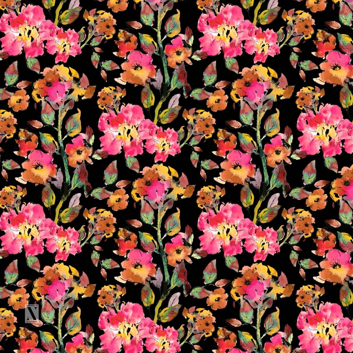 Nicsessories Floral Headscarf with Grip