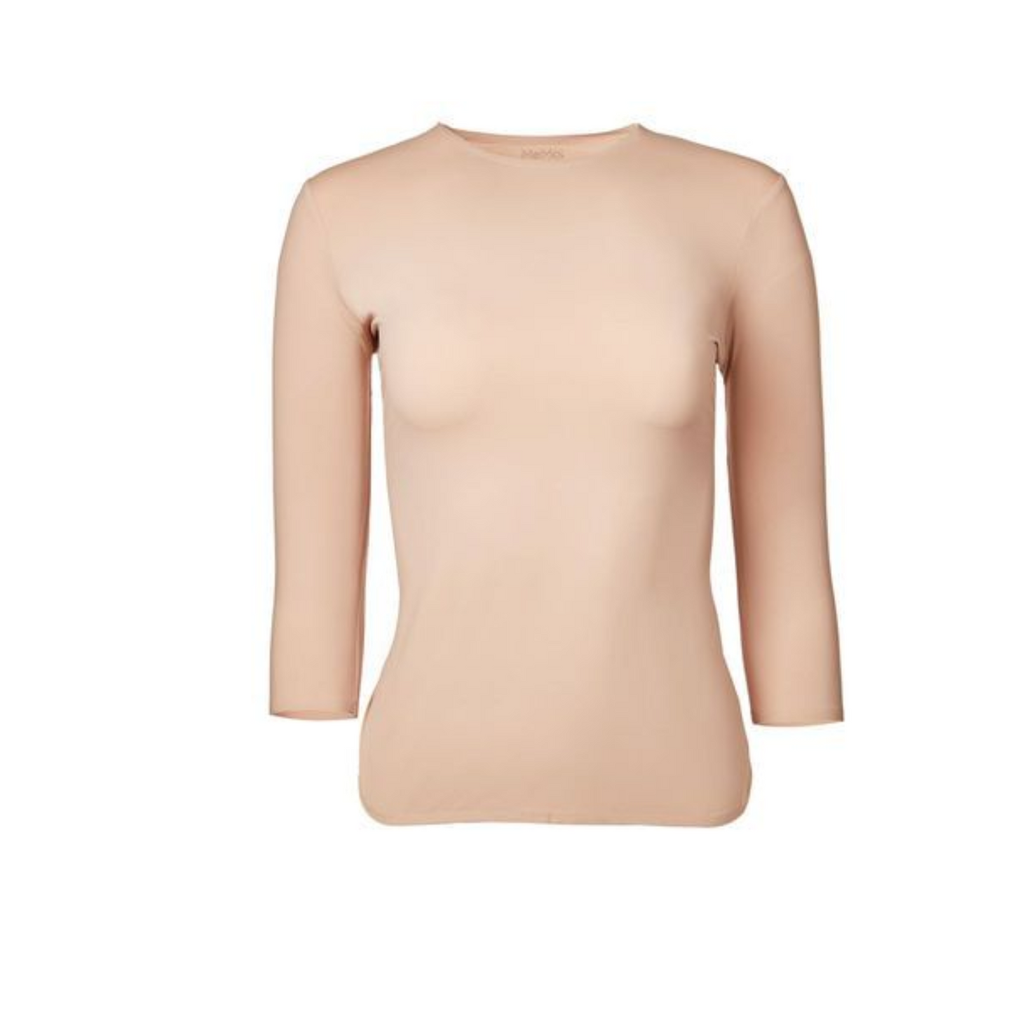 Memoi Womens Bonded 3/4" Sleeve Top
