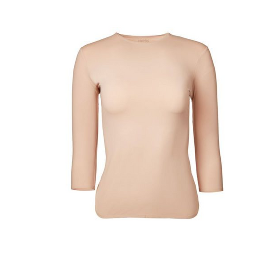 Memoi Womens Bonded 3/4" Sleeve Top