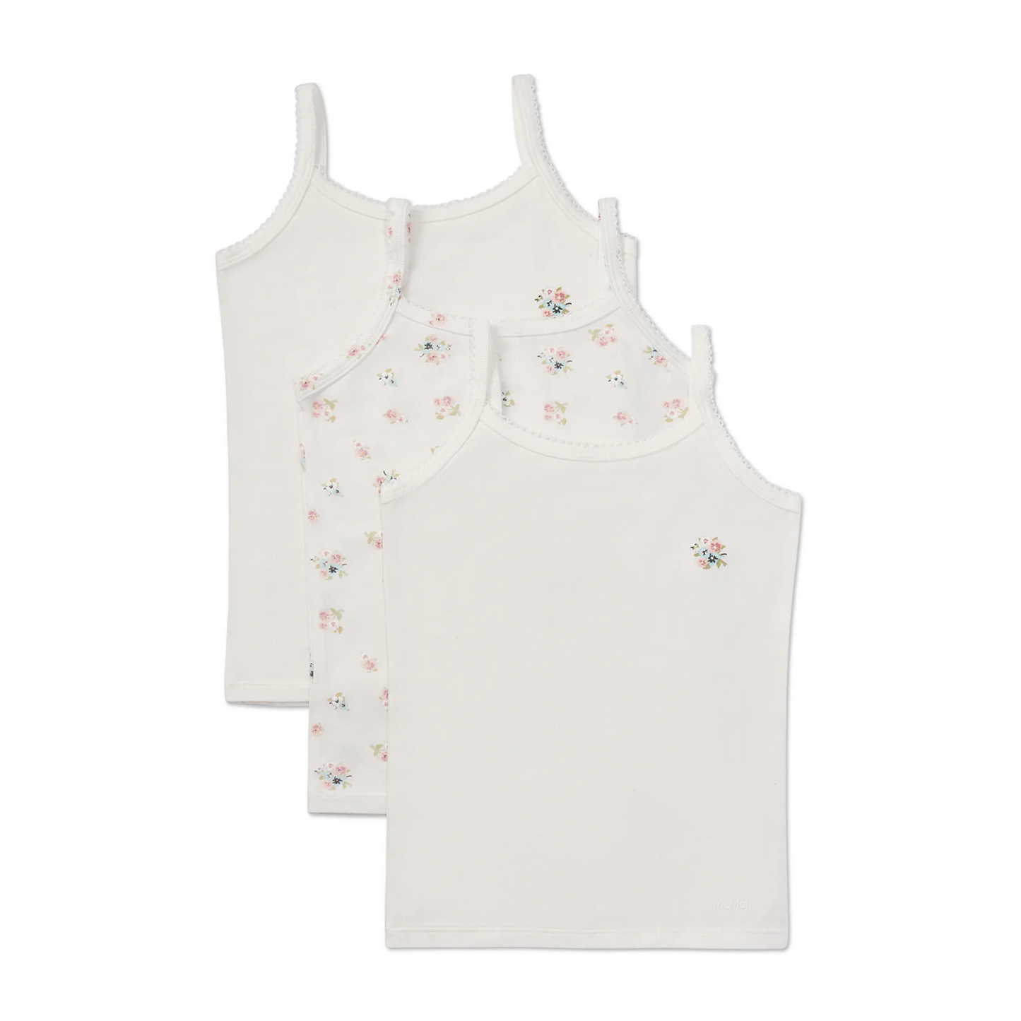 Memoi Girls 3 Pair Pack Ditsy Floral Multi Camis