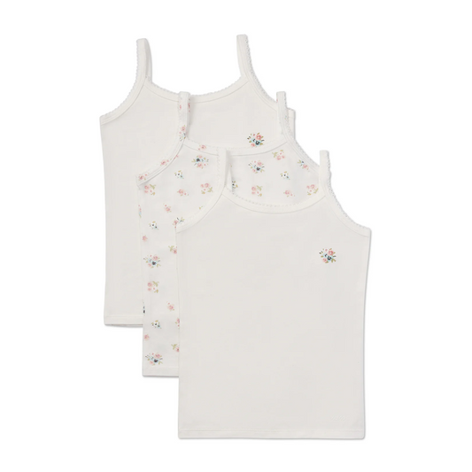 Memoi Girls 3 Pair Pack Ditsy Floral Multi Camis