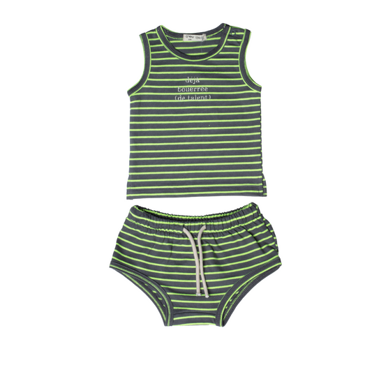 Crew Neon Stripe Set