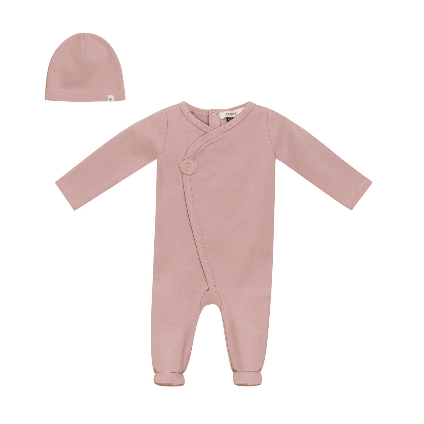 Fragile Baby Cotton Spandex Romper Set