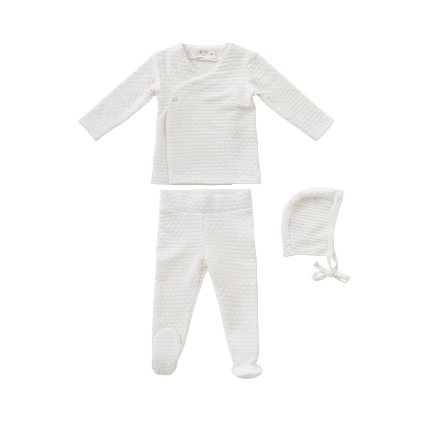 Kipp Textured Cotton 2PC & Bonnet Set