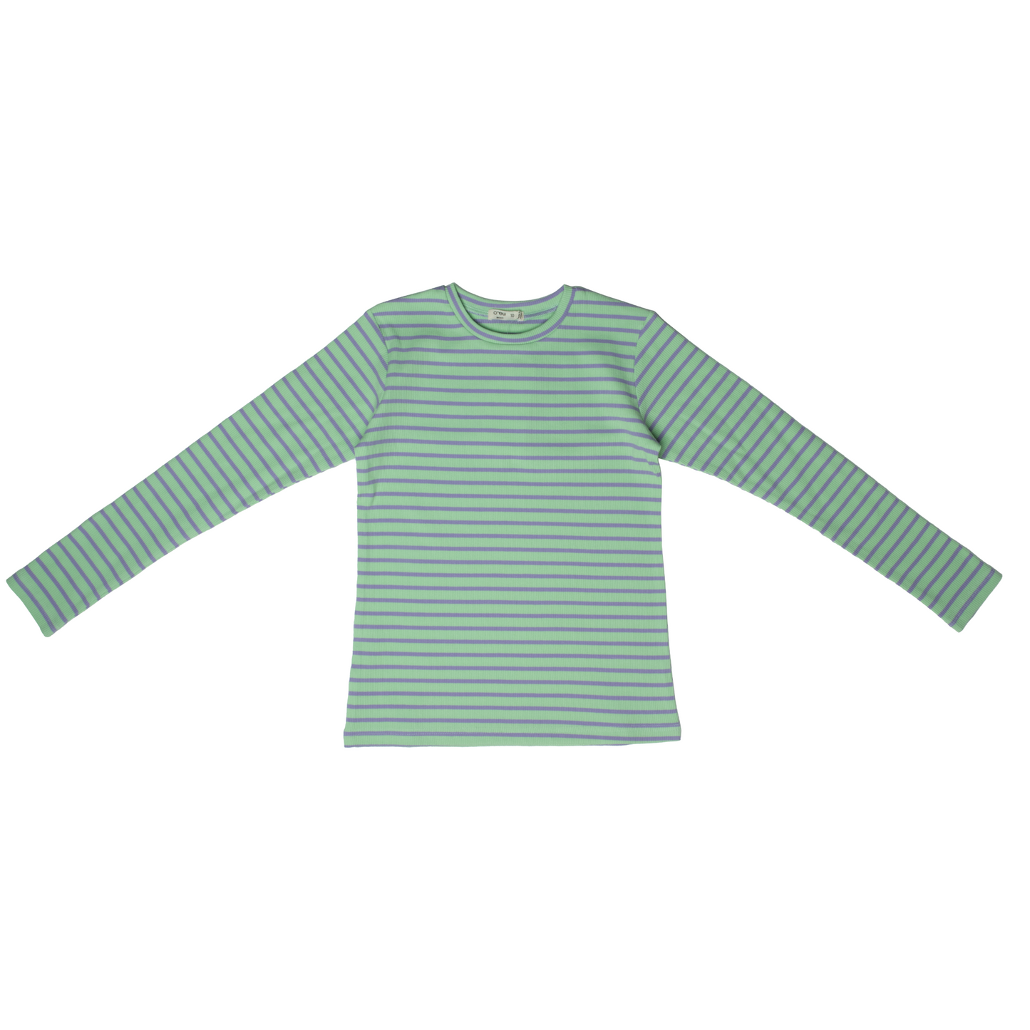 Crew Rib Stripe Tee