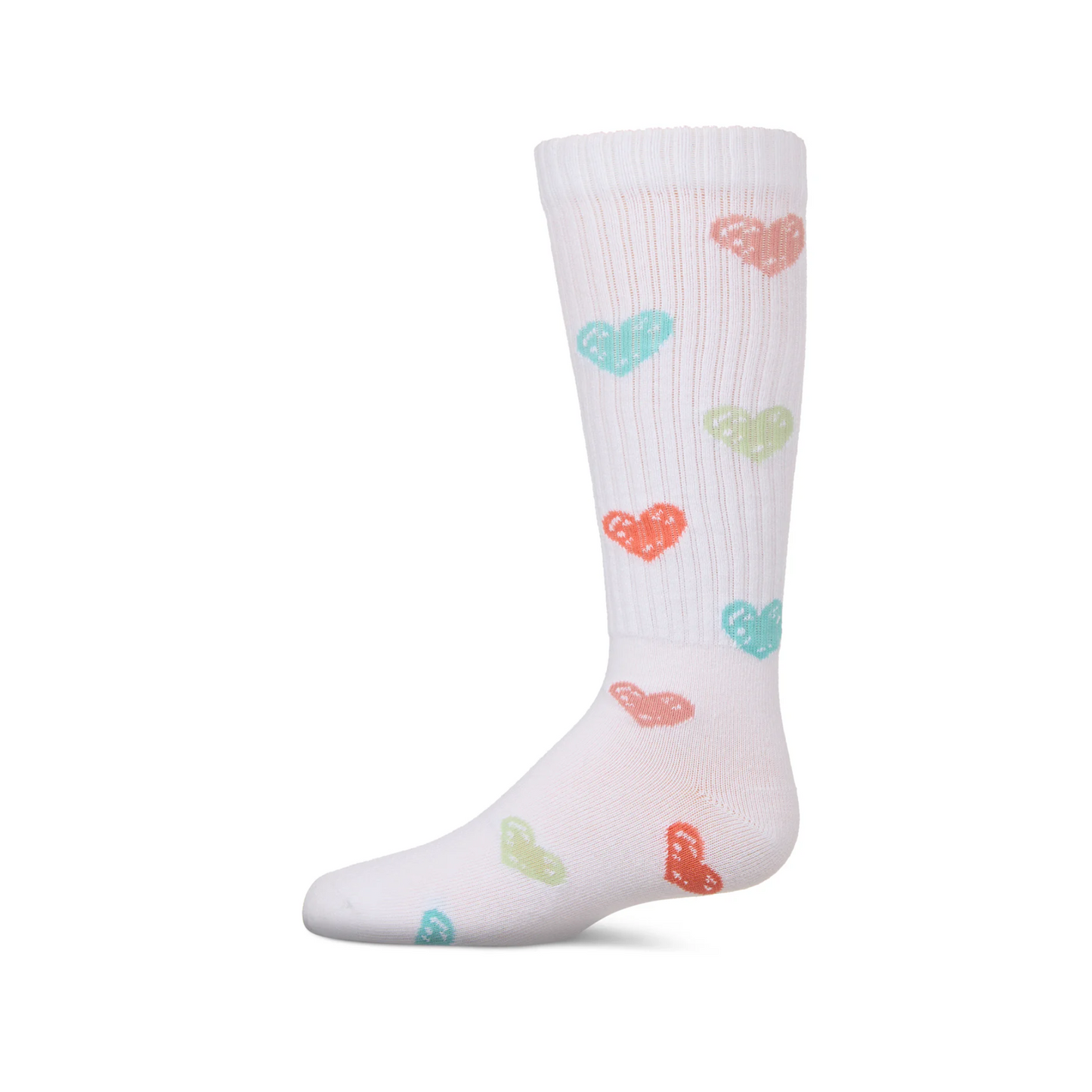 Memoi Multi Graffiti Heart Knee High