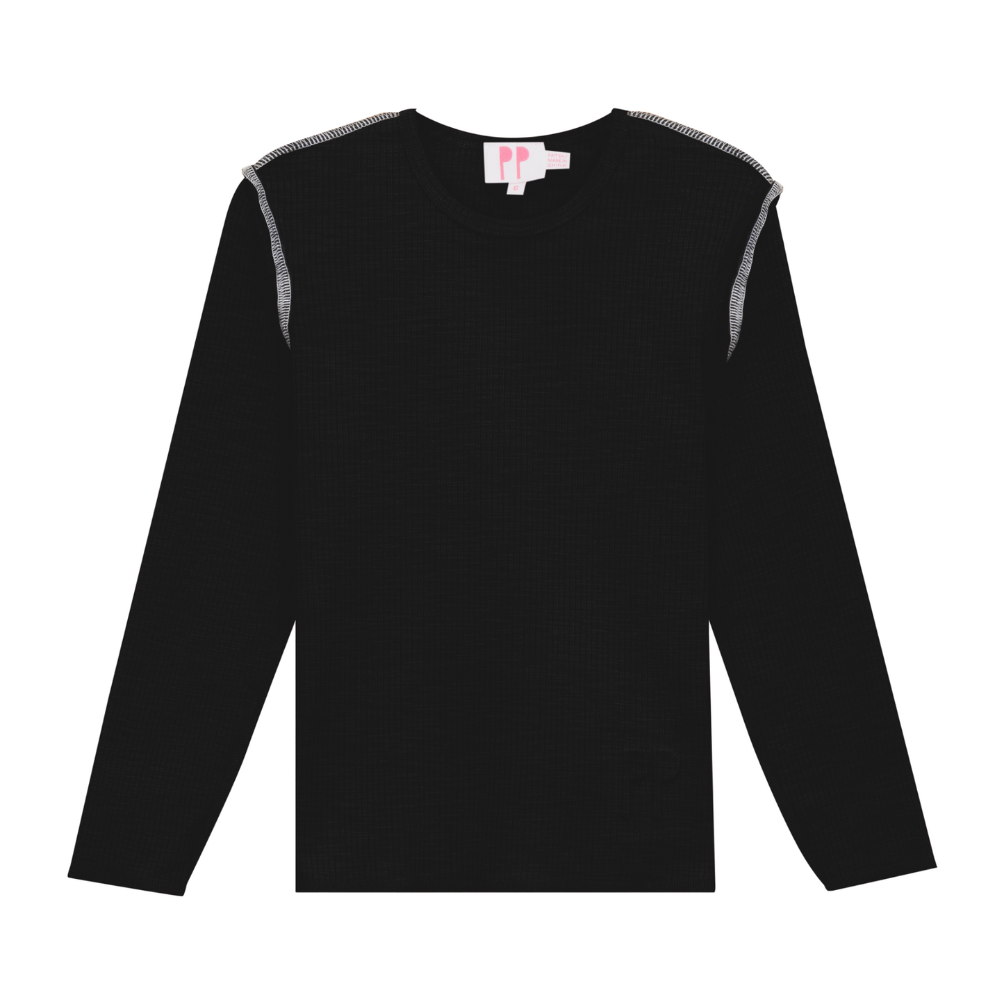 Pinky Promise Heather Rib T Shirt W/ Outside Overlock Edge Finish