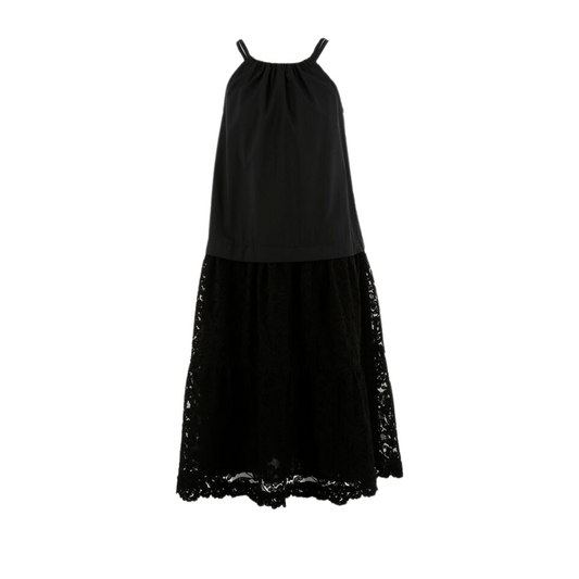Ermanno Scervino Poplin Embroidered Flower Dress
