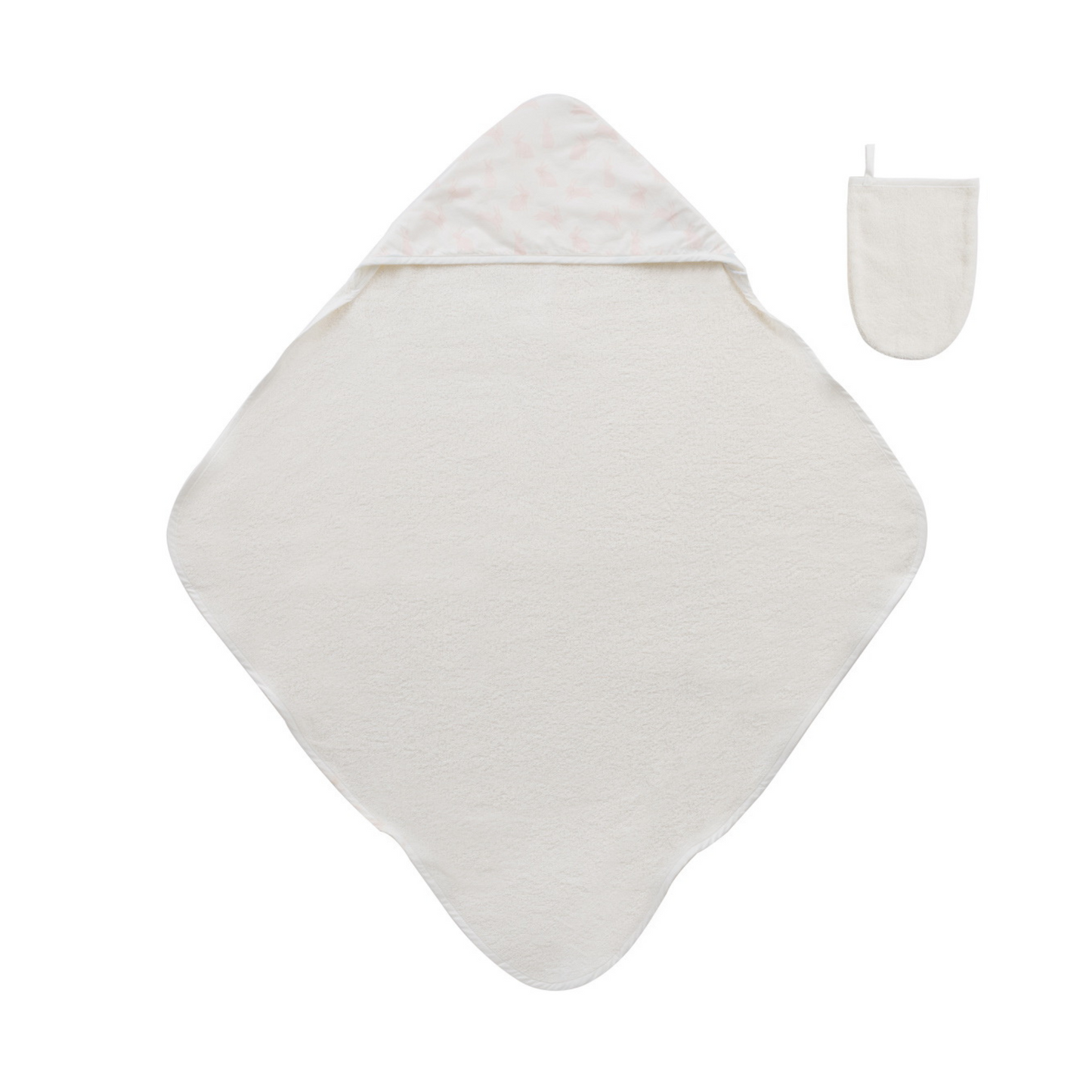 Kipp Bunny Print Towel & Mitt Set