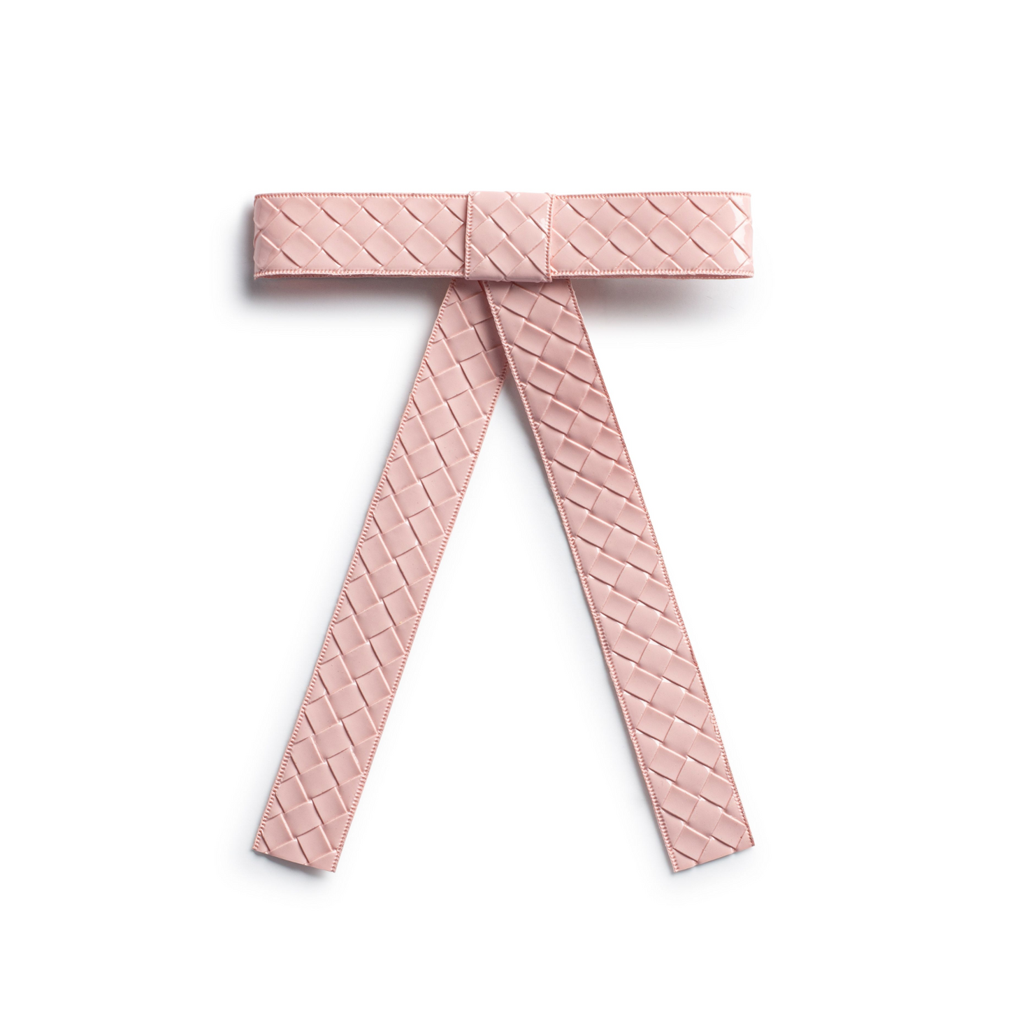 Halo Poppy Braided Woven Patent Long Tail Clip
