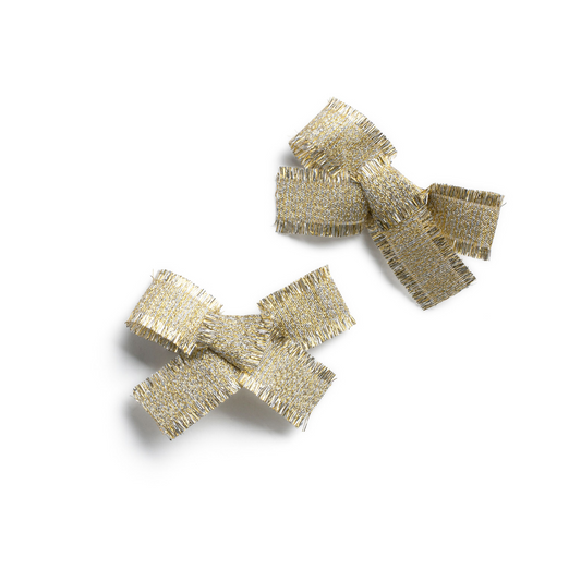 Halo Dahlia Deconstructed Grosgrain Ribbon Double Clip Set