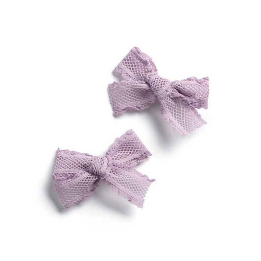 Halo Mae Lattice Lace Double Clip Set