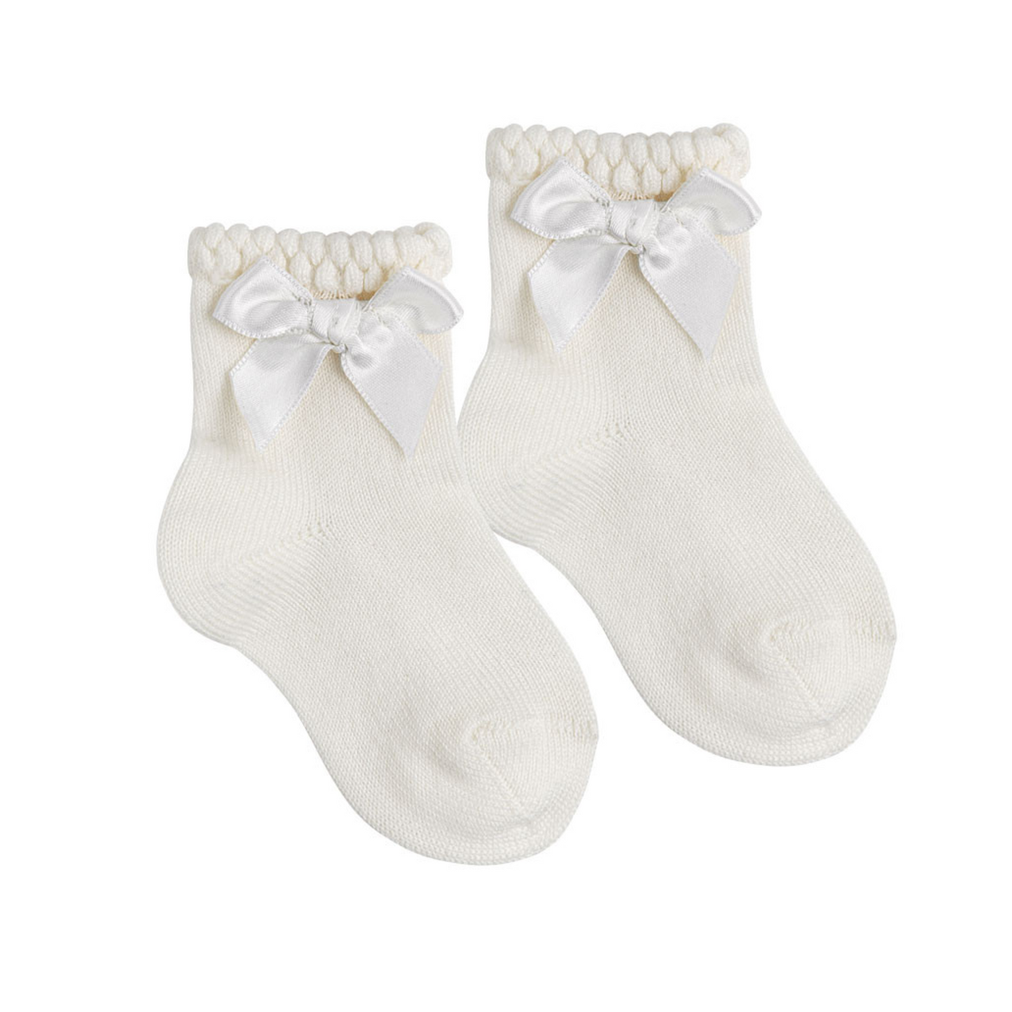 Condor Purl Cuff Sock With Bow
